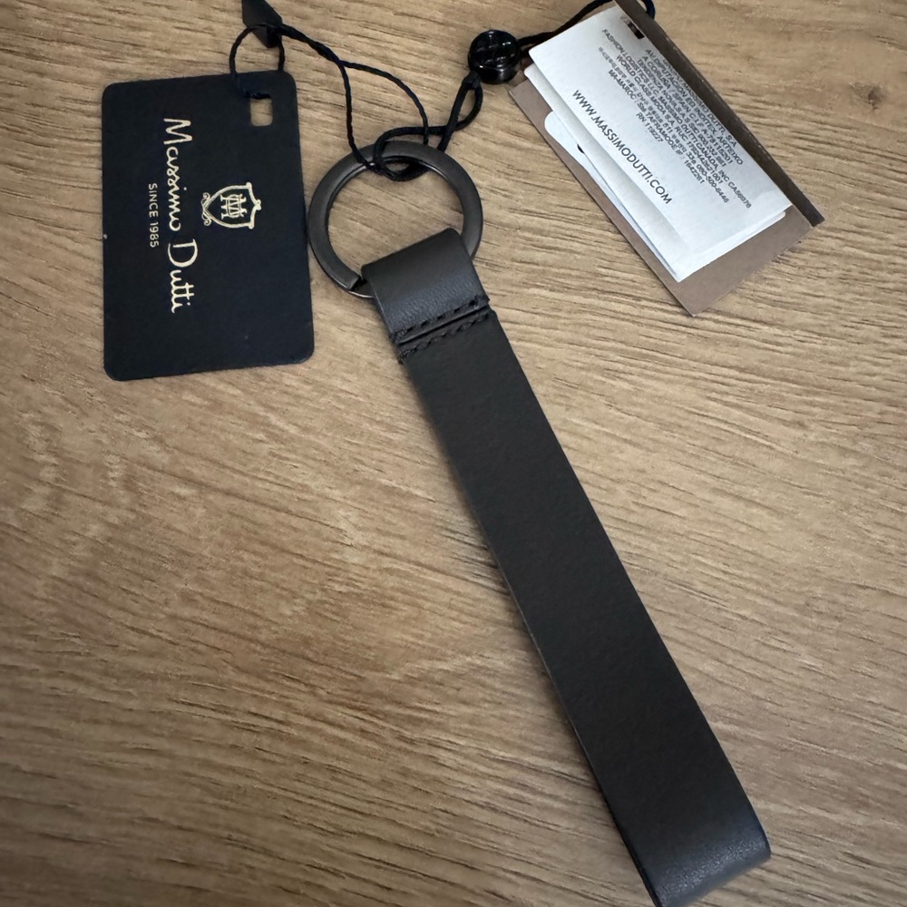 Massimo Dutti Dark Brown Leather Key Holder